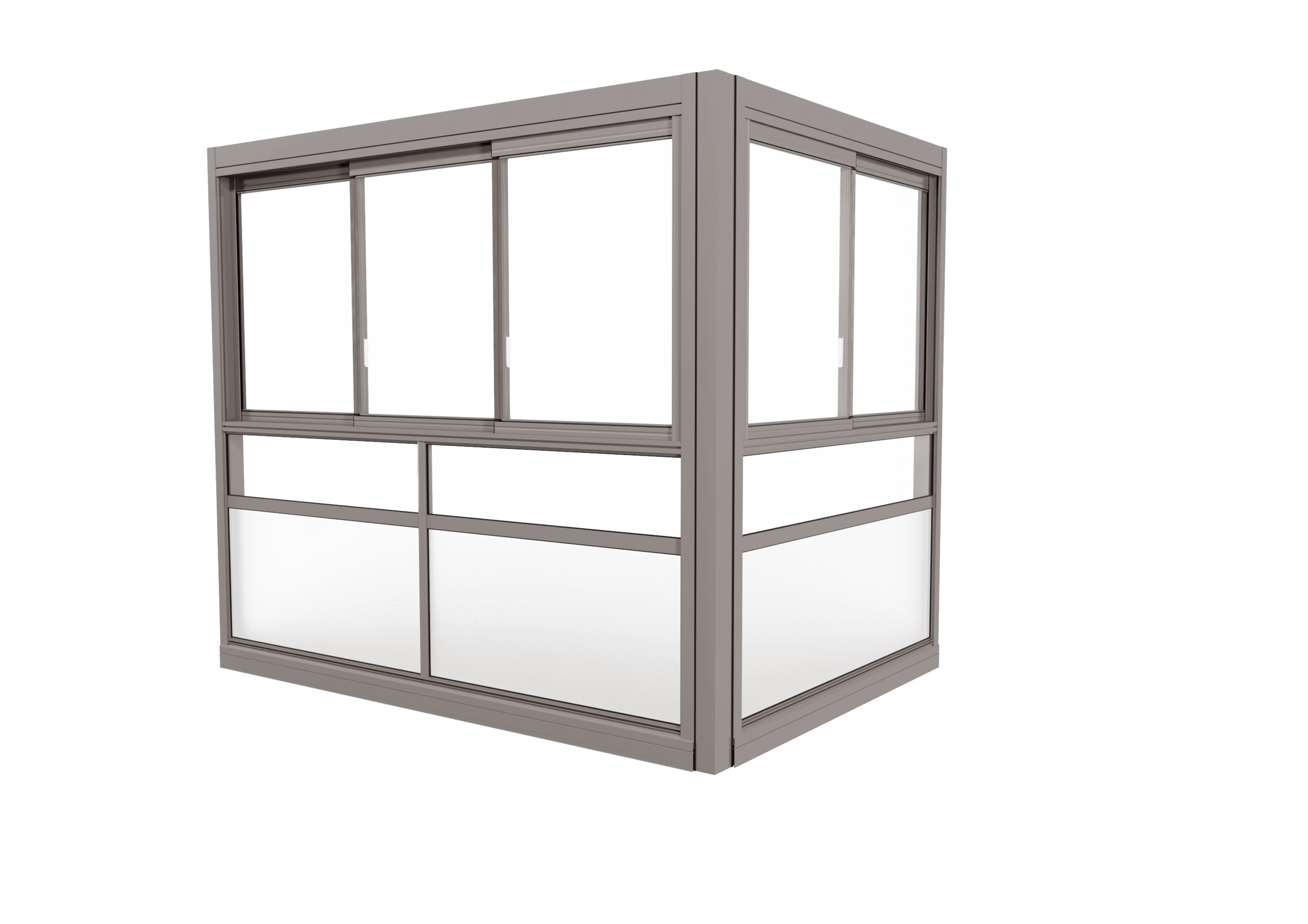 <span>TwinView™ Sight </span>Verglasungssystem mit gerahmten Fenstern.