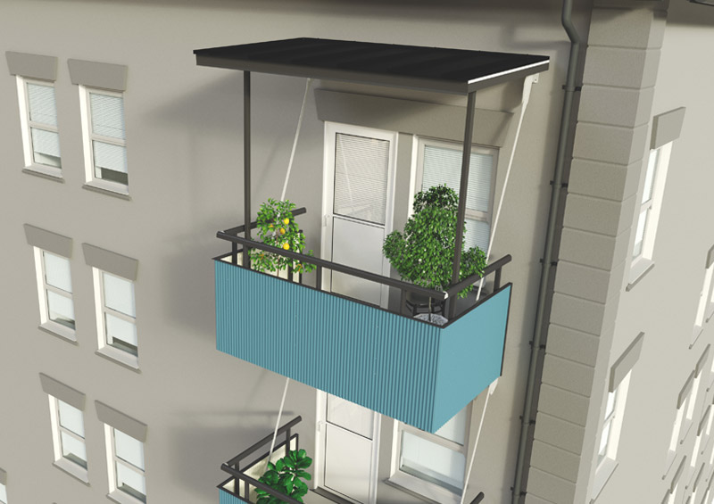 Dach offne balkon balco standard